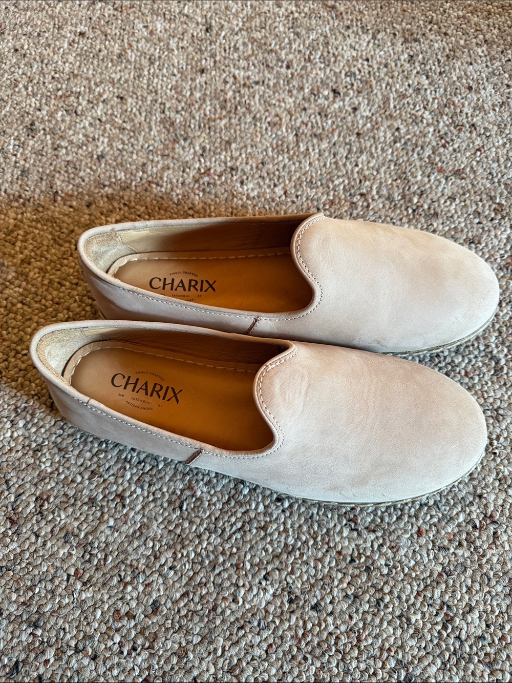 Charix Women's Slip-On Loafers in Beige